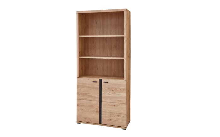 Büroschrank Sonos, Alteiche massiv/Artisan Eiche-Nachbildung, ca. 203 cm-01