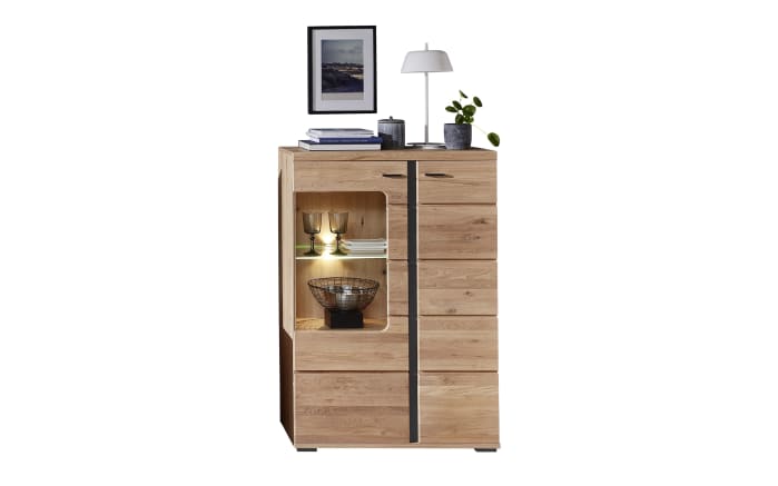 Vitrine Sonos II rechts, Altesche/Artisan Oak Nachbildung, inkl. LED-Beleuchtung-01