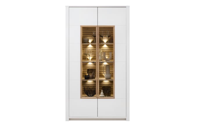 Vitrine Arktis, Eiche/weiß, 112 cm-01