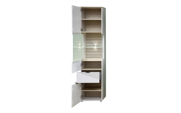 Vitrine Ina, kaschmir/Riva Eiche, 45 cm-02