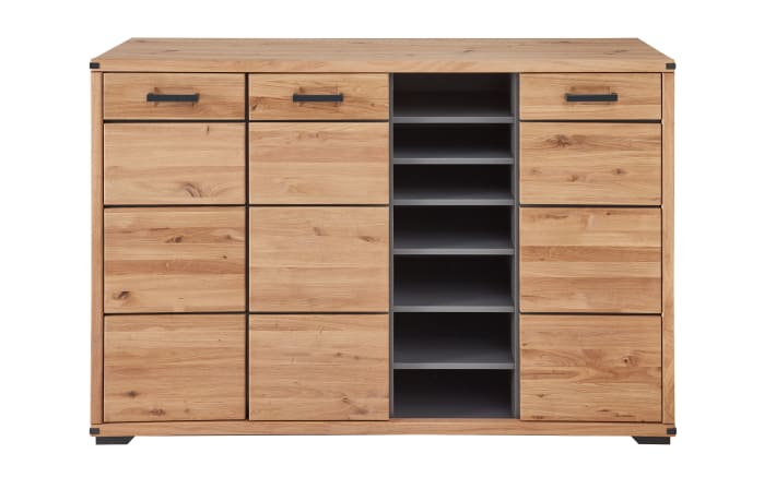 Schuhschrank Genua, Wildeiche/graphit-02