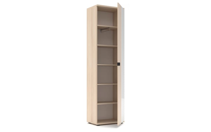 Garderobenschrank Pisa, Riva Eiche-Nachbildung, inkl. Kleiderstange-03