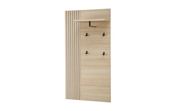 Garderobenpaneel Pisa, Riva Eiche-Nachbildung, inkl. Kleiderstange-01