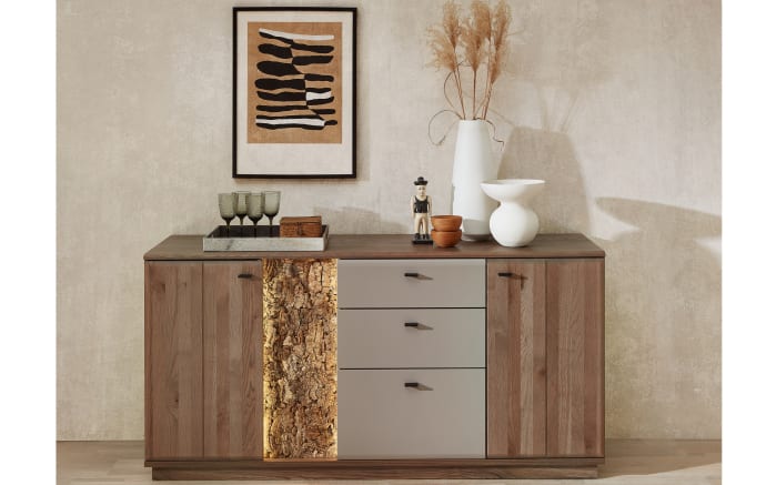 Sideboard  Calmera-V, massive Esche, inkl. LED-Beleuchtung-01