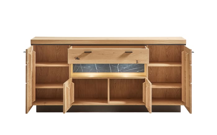 Sideboard Monza, Wildeiche massiv, inkl. LED-Beleuchtung -03