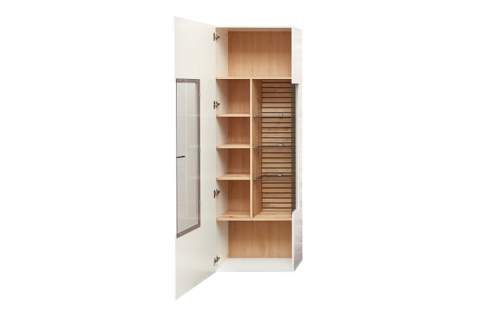 Wohnwand Fresno, weiß/Eiche-Nachbildung, inkl. Softclose Funktion -09