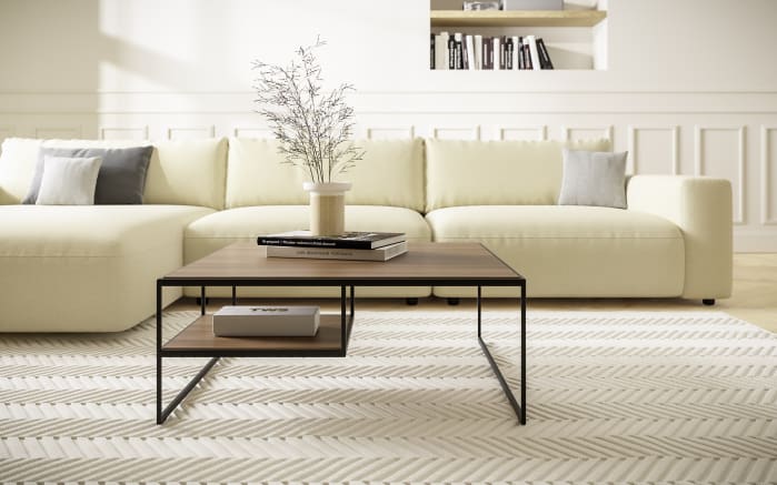 Couchtisch Toscana, Nussbaum, schwarz-02