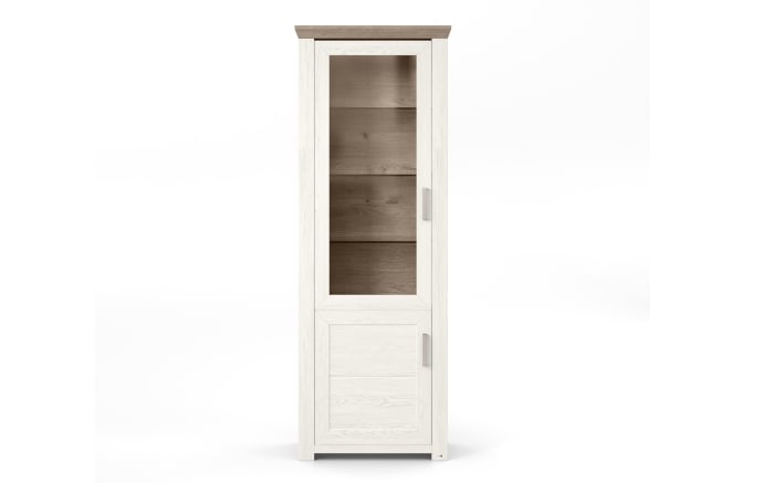 Vitrine Lancaster, Weiß/Artisan Eiche Nachbildung, inkl. LED Beleuchtung-02