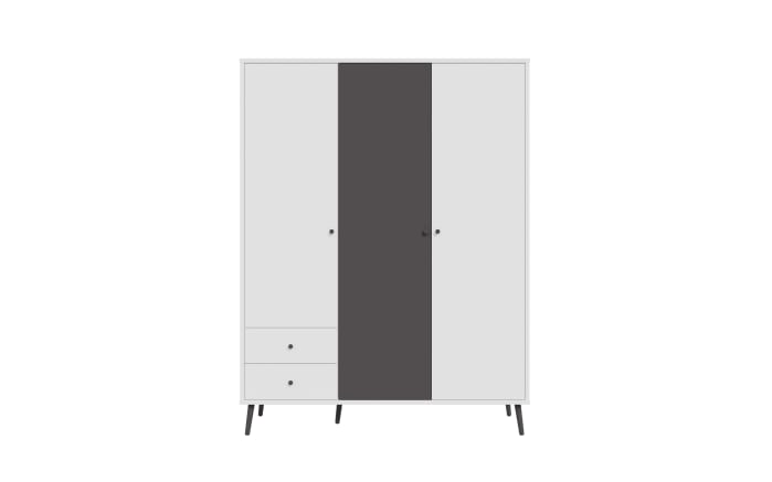 Kleiderschrank Harllson EasyKlix, weiß/grau, 154,2 cm -02