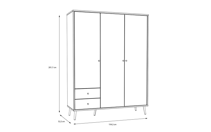 Kleiderschrank Harllson EasyKlix, salbeigrün, 154,2 cm-08