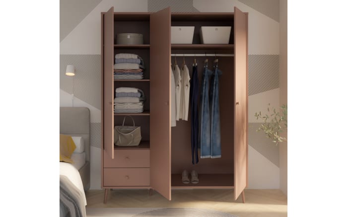 Kleiderschrank Harllson EasyKlix, terracotta, 154,2 cm-02