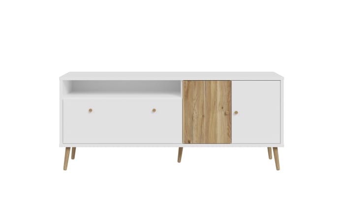 TV-Unterschrank Harllson EasyKlix, weiß/Mauvelle Eiche-Nachbildung-02