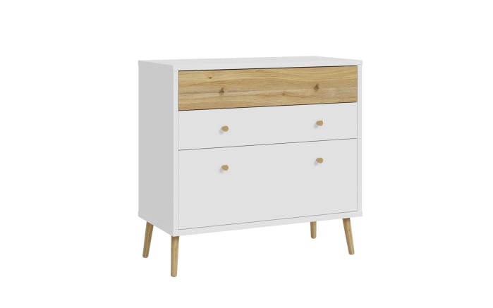 Sideboard Harllson EasyKlix, weiß/Mauvelle Eiche-Nachbildung, 89,8 cm-01