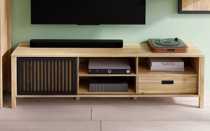 TV-Unterschrank Jytana, Mauvelle Eiche-Nachbildung/schwarz-02