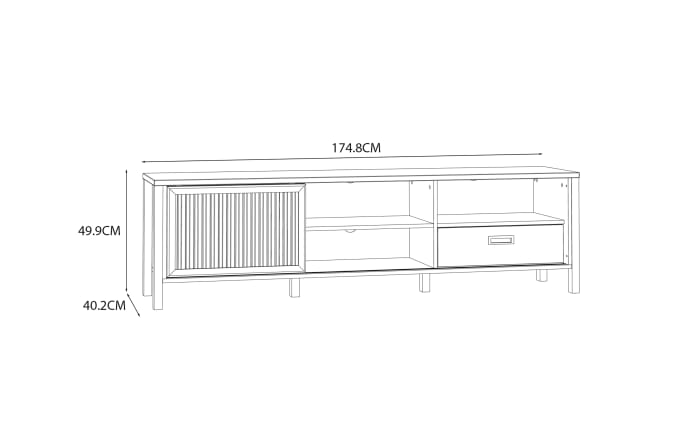 TV-Unterschrank Jytana, Mauvelle Eiche-Nachbildung/schwarz-06