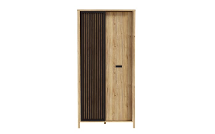 Kleiderschrank Jytana, Mauvelle Eiche-Nachbildung/schwarz-03