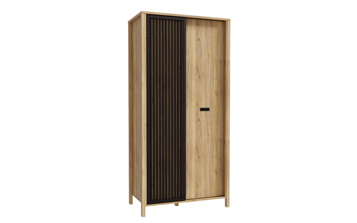 Kleiderschrank Jytana, Mauvelle Eiche-Nachbildung/schwarz-02
