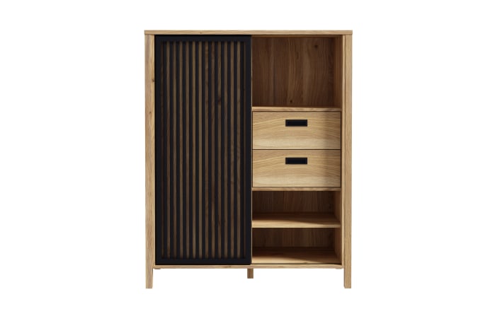 Highboard Jytana, Mauvelle Eiche-Nachbildung/schwarz-03