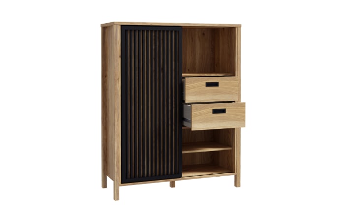 Highboard Jytana, Mauvelle Eiche-Nachbildung/schwarz-04