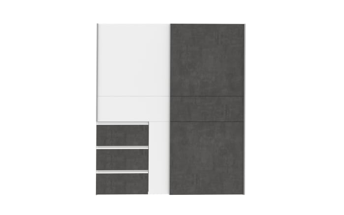 Kleiderschrank Winn2, weiß/dunkelgrau, 170,3 x 200,5 cm-02