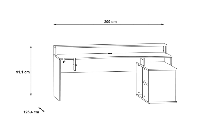 Eck-Gaming-Schreibtisch Tezaur, schwarz-09