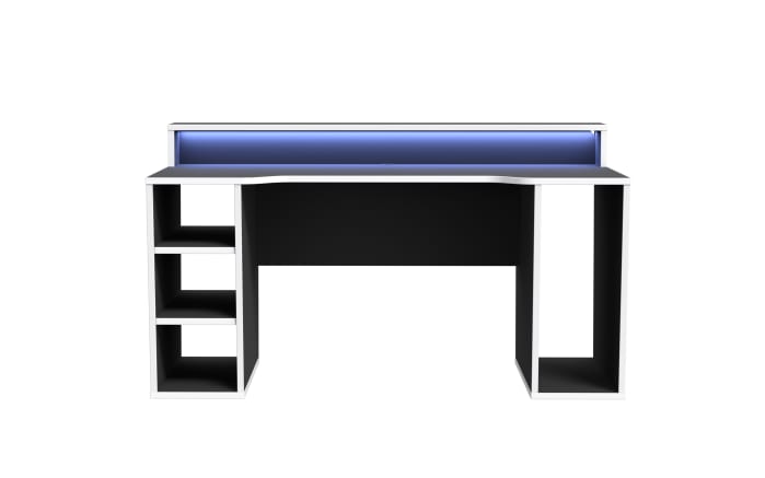 Gaming-Schreibtisch Tezaur, schwarz/weiß, 160 cm-03