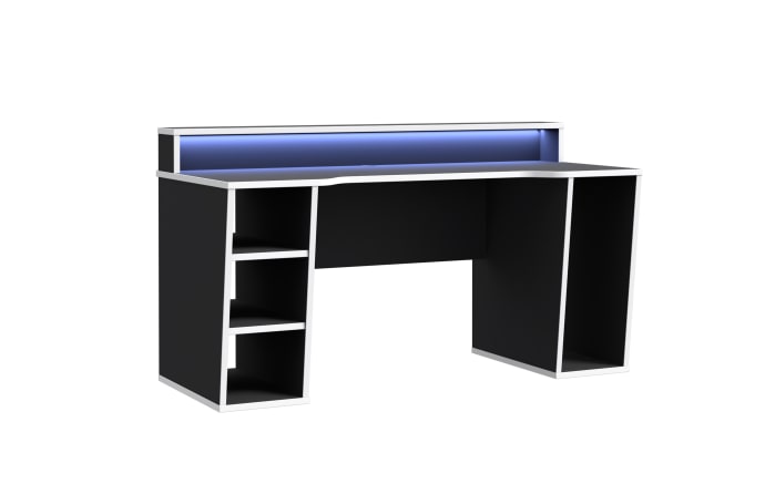 Gaming-Schreibtisch Tezaur, schwarz/weiß, 160 cm-02