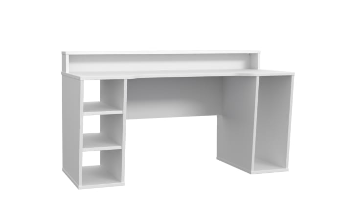 Gaming-Schreibtisch Tezaur, weiß, 160 cm-05