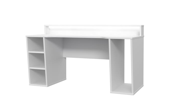 Gaming-Schreibtisch Tezaur, weiß, 160 cm-06