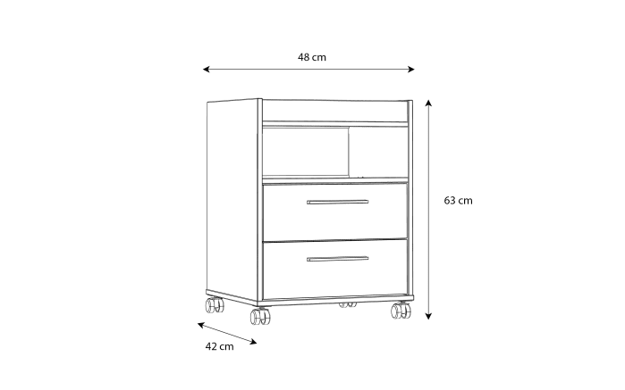 Rollcontainer Tezaur, schwarz-06