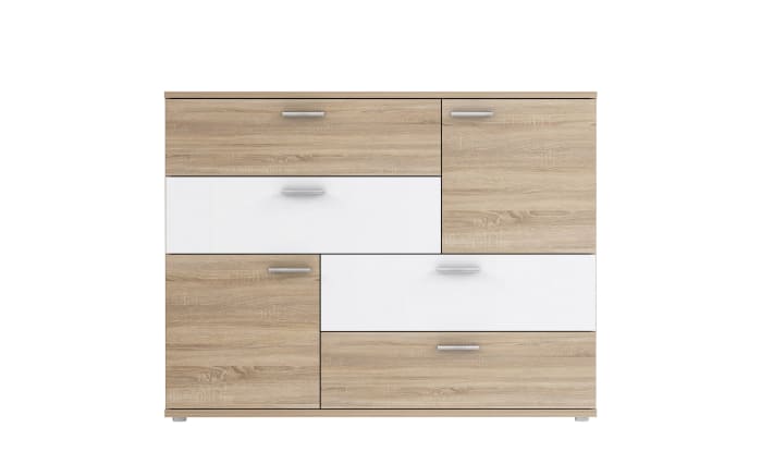 Kommode Skive, Sonoma Eiche-Nachbildung/weiß-03