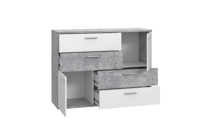 Kommode Skive, Beton-Nachbildung/weiß-05