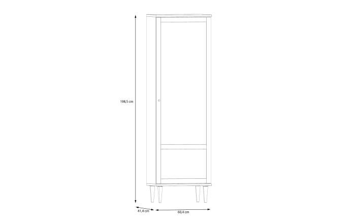 Vitrine Calasetta, Elegania Eiche Nachbildung, 60,4 cm-04