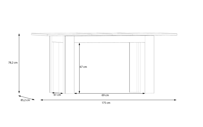 Esstisch Calasetta, Eiche Nachbildung-03