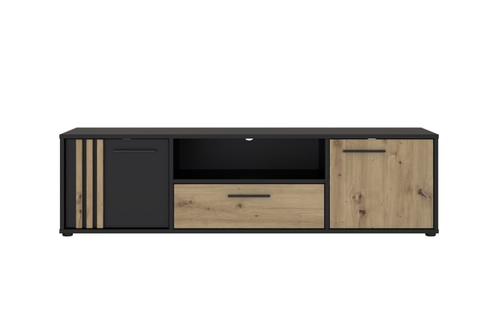 TV-Board Cardigan, schwarz/Artisan Eiche-Nachbildung, 162,6 cm-03
