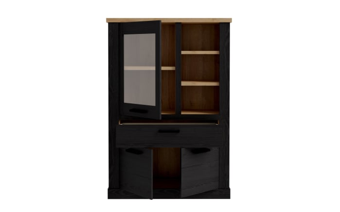 Glasvitrine Duro, Riviera Eiche/Cabezone Eiche-Nachbildung, 160,3 cm-03