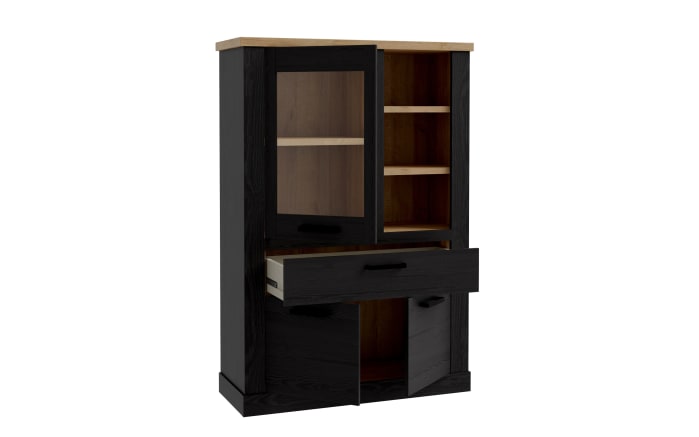 Glasvitrine Duro, Riviera Eiche/Cabezone Eiche-Nachbildung, 160,3 cm-04