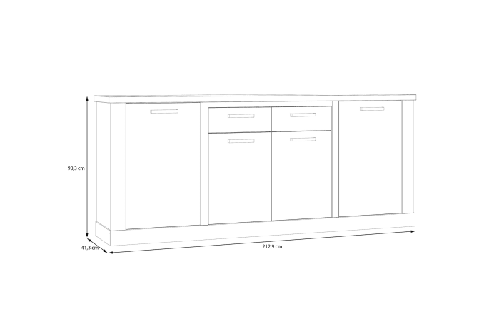 Sideboard Duro, Riviera Eiche/Cabezone Eiche-Nachbildung, 212,9 cm-06