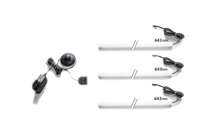 Beleuchtung Duro, warm-weiß, 64,3 cm, 3er Set