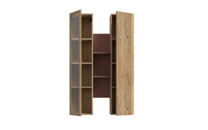 Hängevitrine Breathtaker, Mauvelle Eiche-Nachbildung/terracotta-03