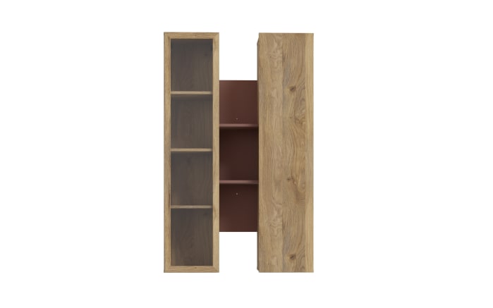 Hängevitrine Breathtaker, Mauvelle Eiche-Nachbildung/terracotta-02