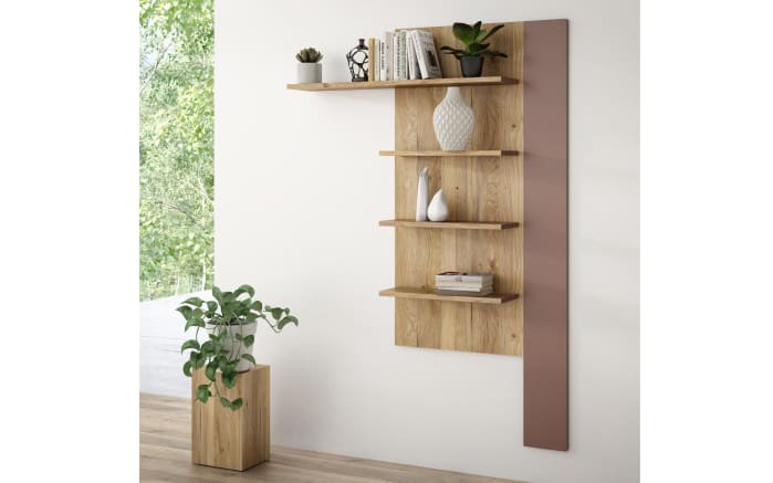Wandregal Breathtaker, Mauvelle Eiche Nachbildung/terracotta-01