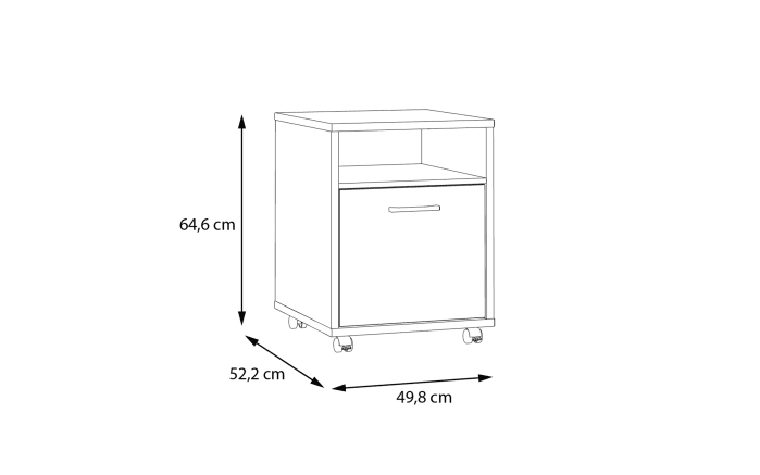 Rollcontainer Keflavik, Artisan Eiche-Nachbildung/weiß-06
