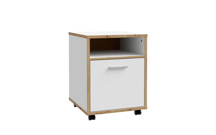 Rollcontainer Keflavik, Artisan Eiche-Nachbildung/weiß-01