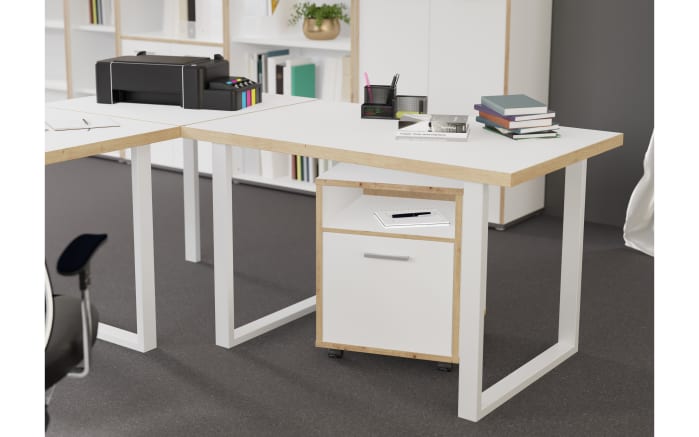 Schreibtisch Keflavik, Artisan Eiche-Nachbildung/weiß, 160 cm-03