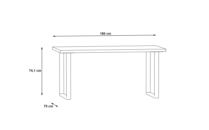 Schreibtisch Keflavik, grau/weiß, 160 cm-04