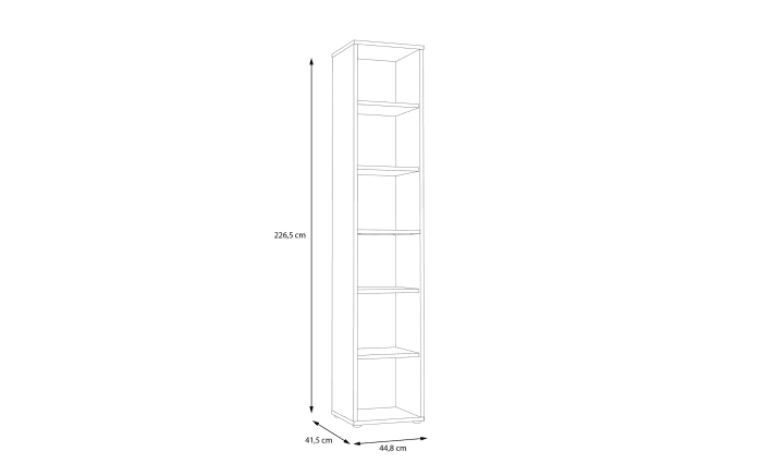 Regal Keflavik, weiß/Artisan Eiche-Nachbildung-03