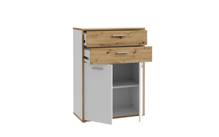 Kommode Keflavik, Artisan Eiche-Nachbildung/weiß-03