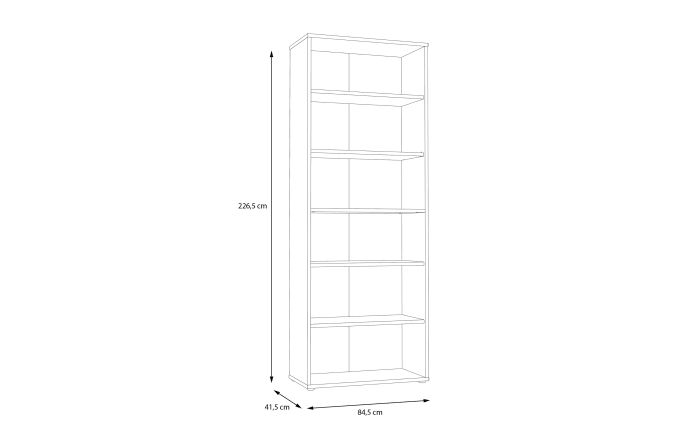 Regal Keflavik, weiß/Artisan Eiche-Nachbildung-04