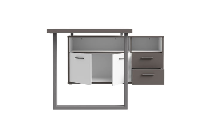 Schreibtisch Keflavik, grau/weiß-04